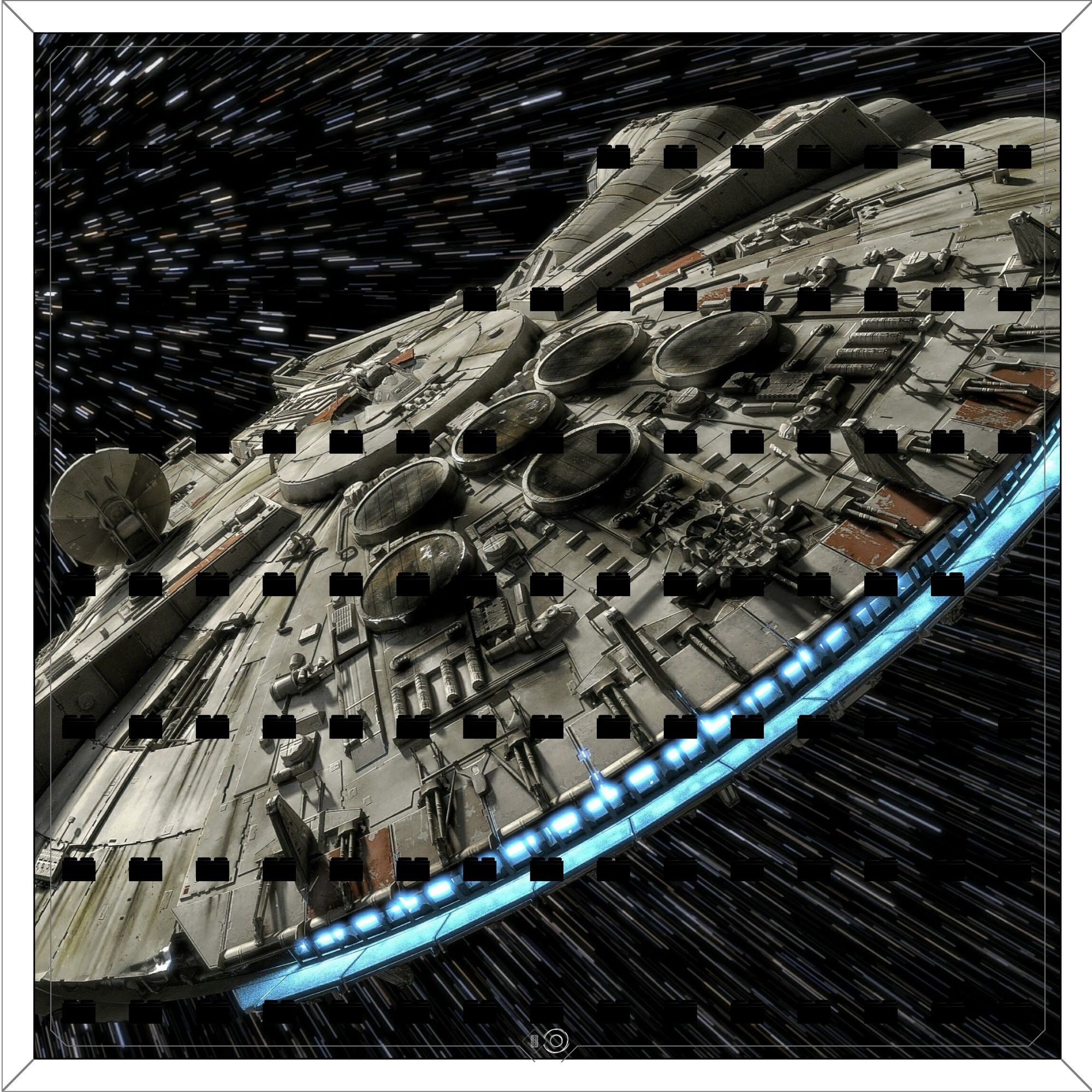 Marco para minifiguras LEGO BAKURA 50 SW Halcón Milenario Bn Marco para minifiguras LEGO BAKURA 50 SW Halcón Milenario Bn