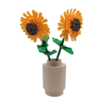 Brimin Display BLOOMBRICK 1x1x1 round beige sunflowers